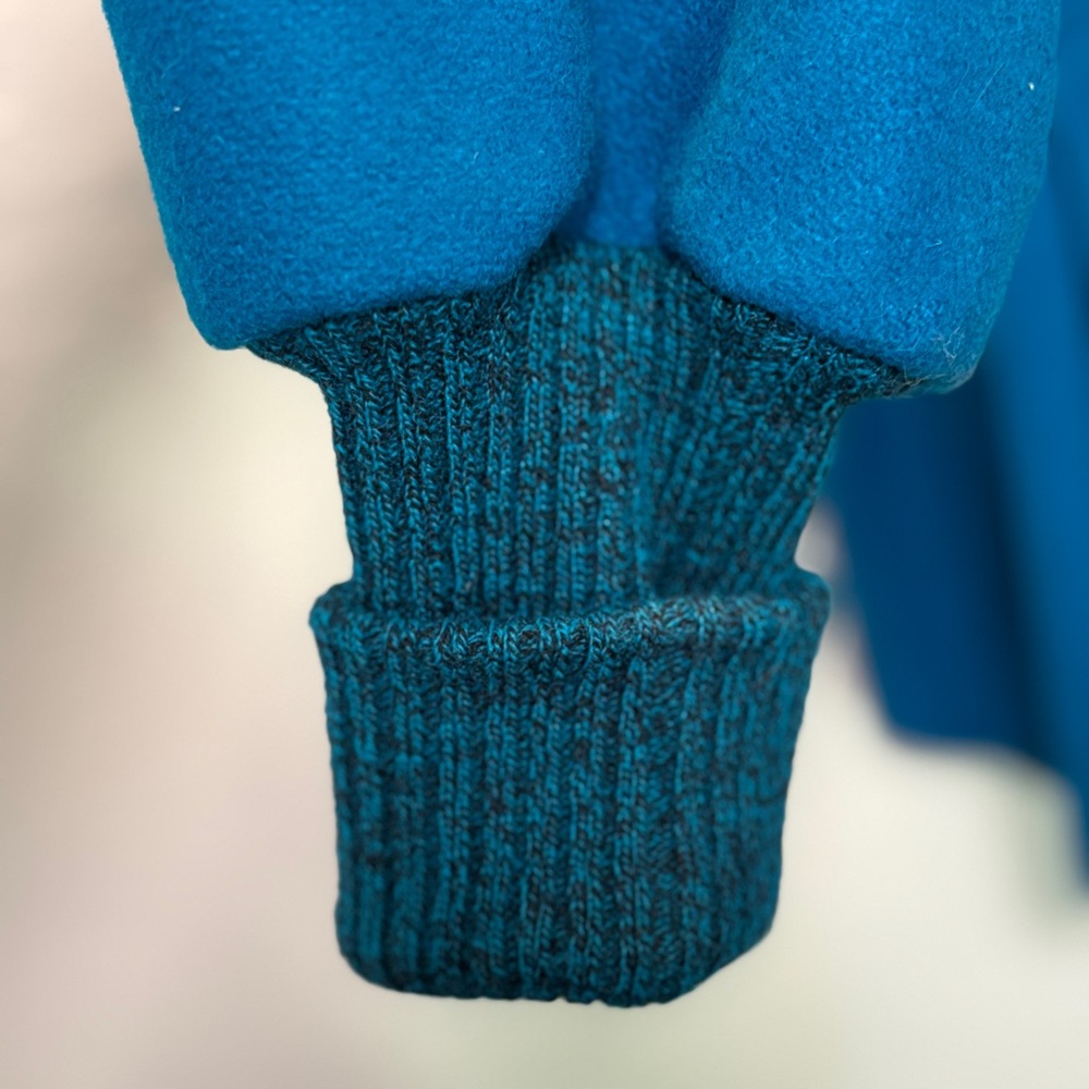 Vintage Andover Wool by Forstmann Coat Teal NYG New York Girl Made in USA Raglan - Picture 10 of 11